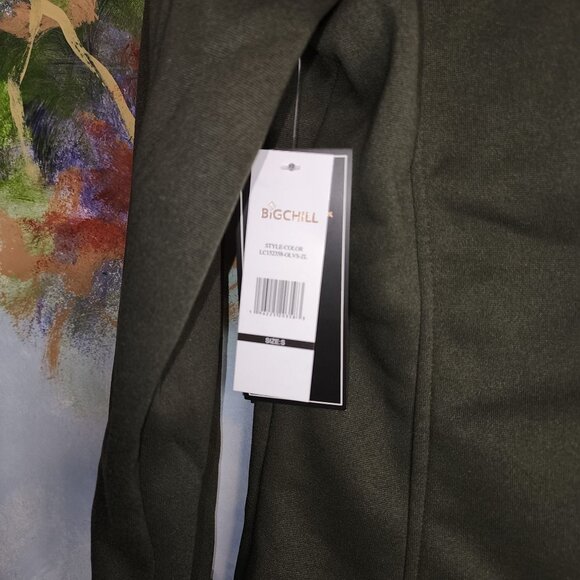 Womans Dark Olive Zip and Toggle Close Hooded Jacket - Picture 9 of 11